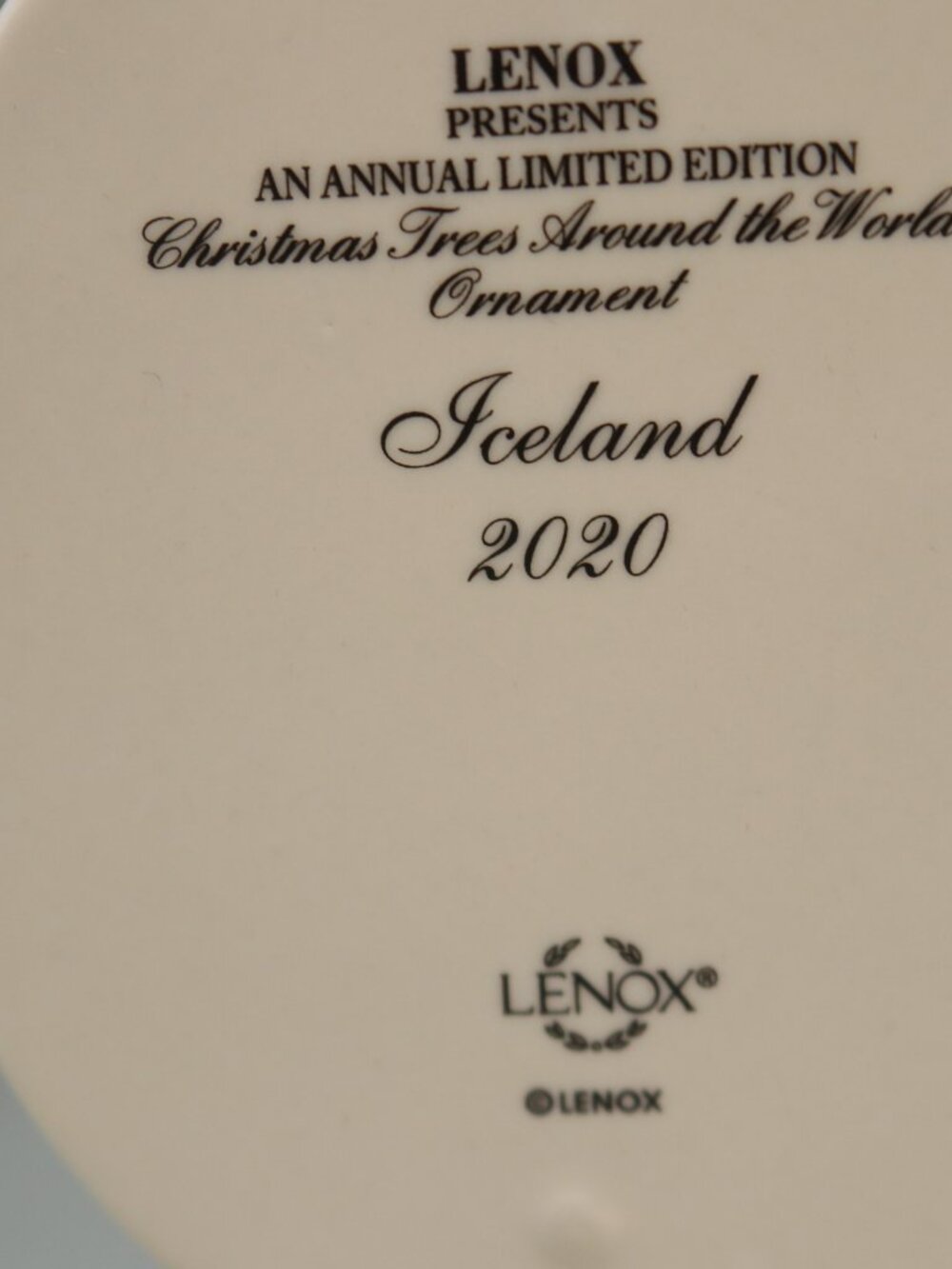 Lenox Christmas Ornament. Christmas Trees Around the World. Iceland 2020 - Picture 6 of 8